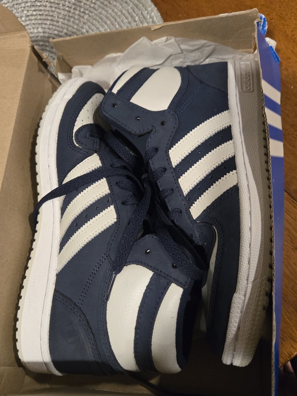 adidas Blue Shoe Box - Originals Trefoil
